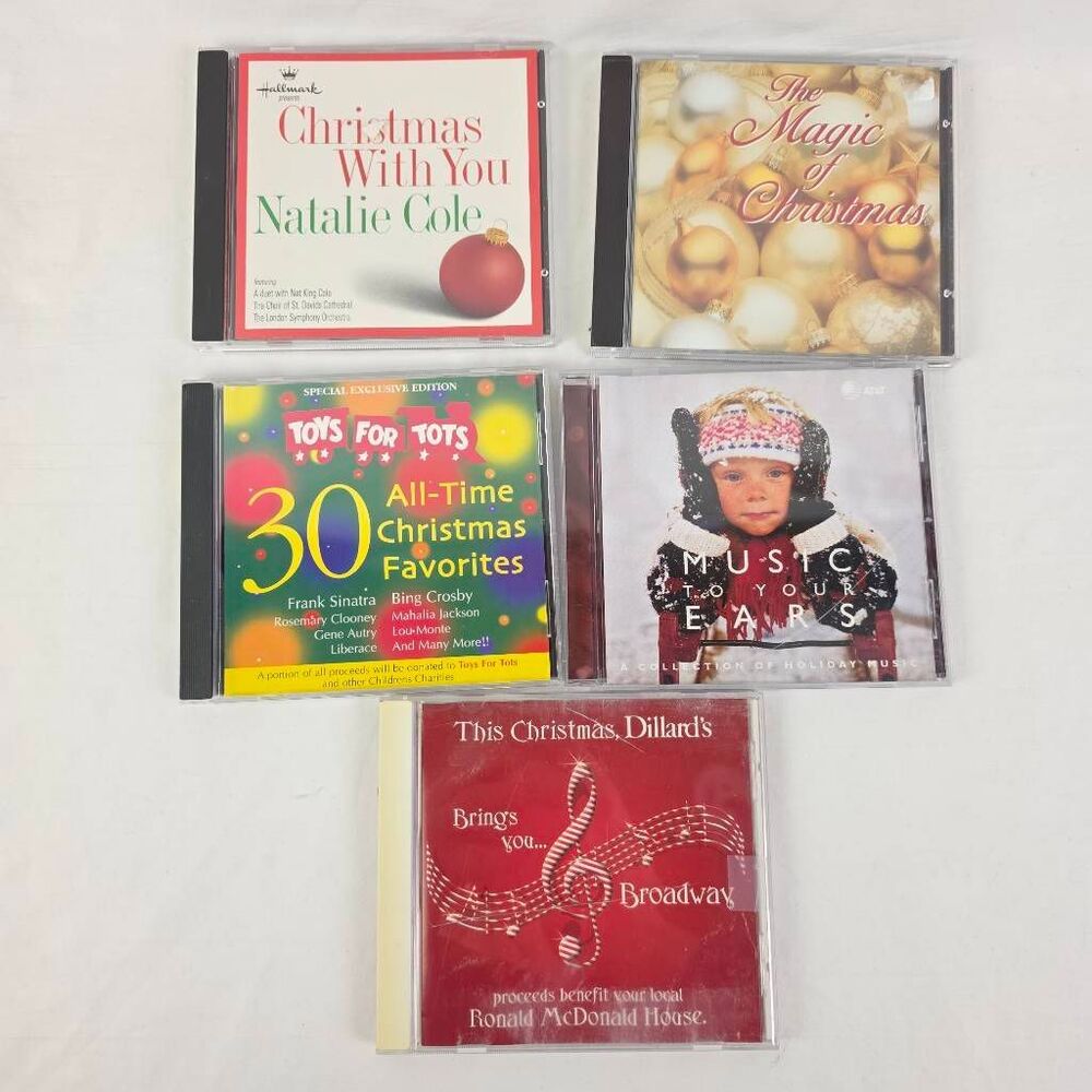 Christmas CD Lot 5 Natalie Cole Toys for Tots Holiday